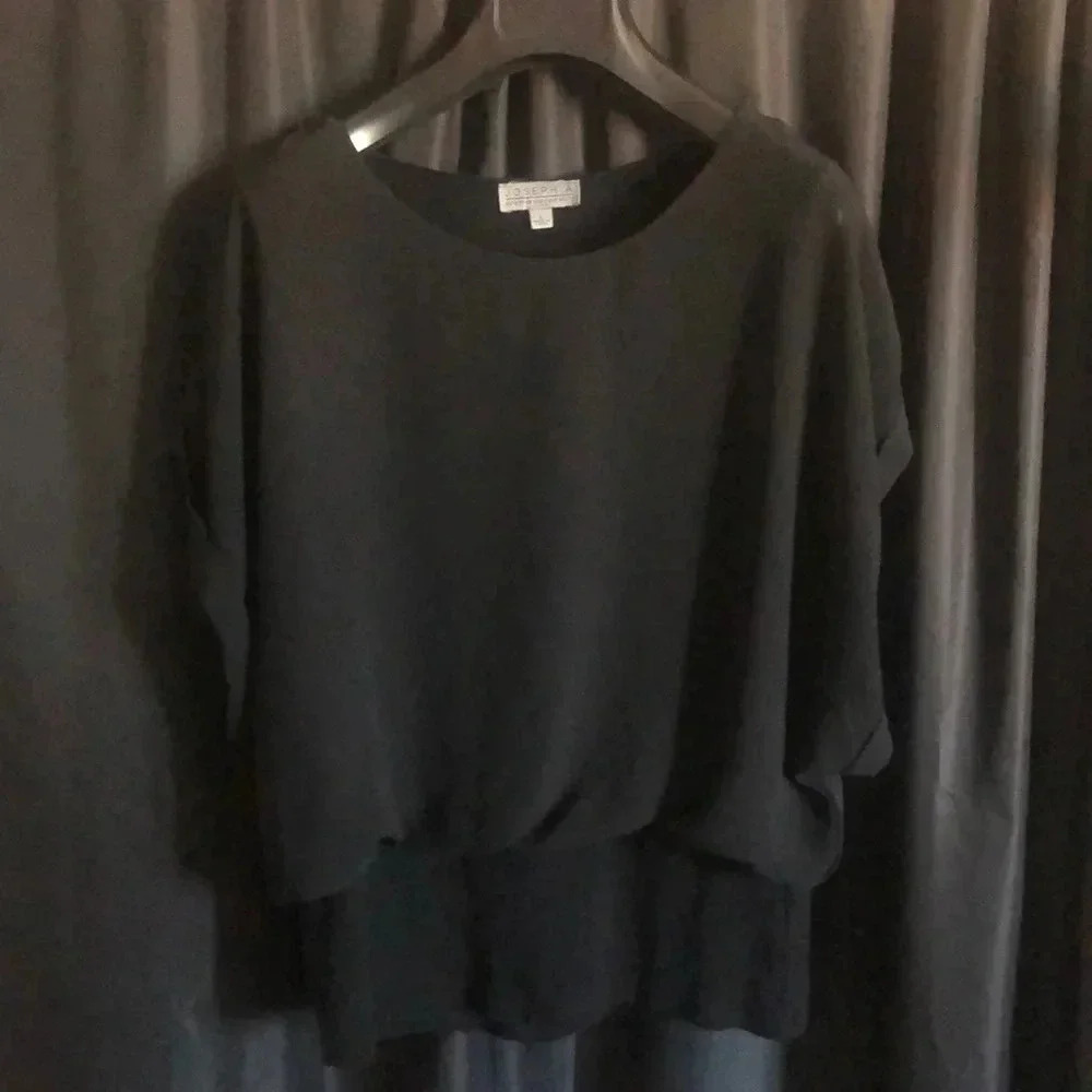 Joseph a Chiffon Black Top‎ S
